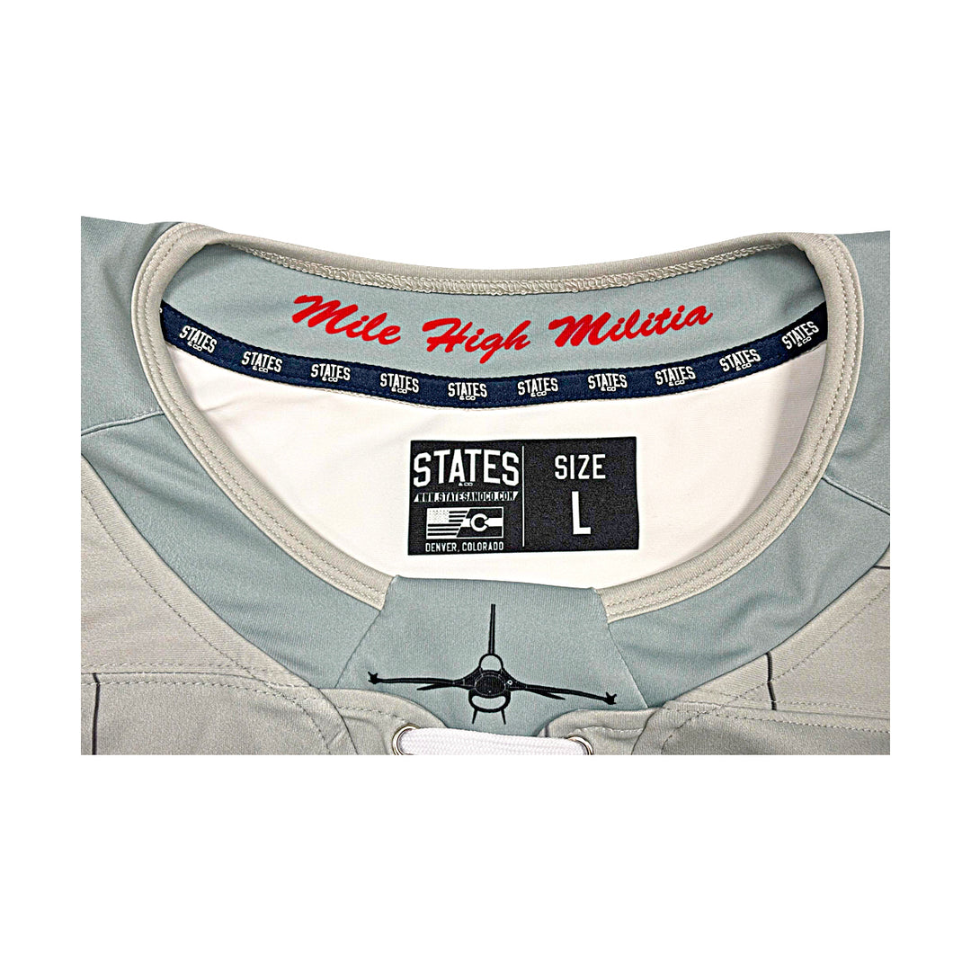 US Air Force Academy F16 Red Pyscho Patch Large #25 Hockey Jersey