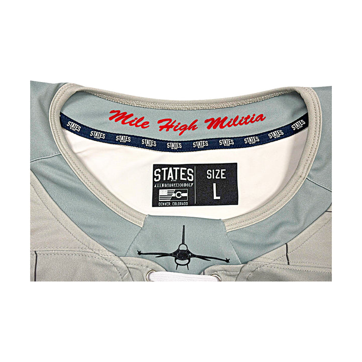 US Air Force Academy F16 Red Pyscho Patch Large #25 Hockey Jersey
