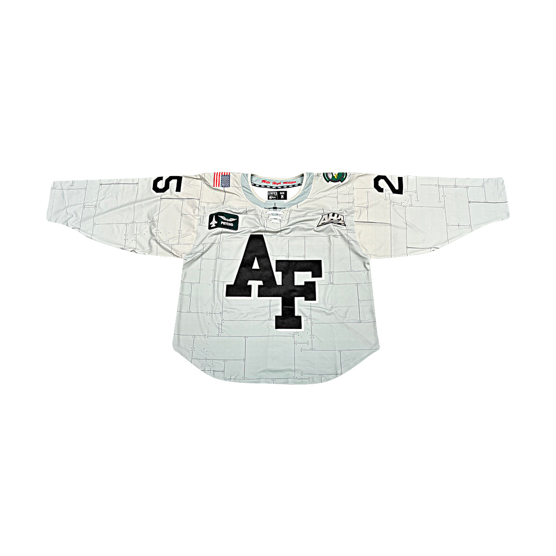US Air Force Academy F16 Green Pyscho Patch Medium #25 Hockey Jersey