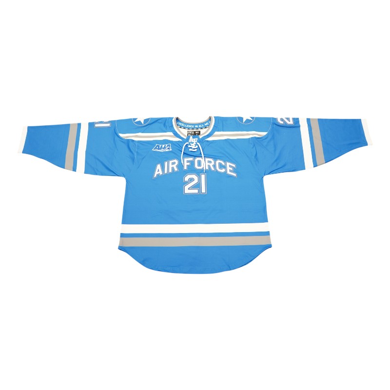 U.S. Air Force Academy 2025 Game Issued Blue States #21 Hockey Jersey Sz L