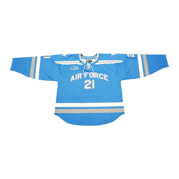U.S. Air Force Academy 2025 Game Issued Blue States #21 Hockey Jersey Sz L