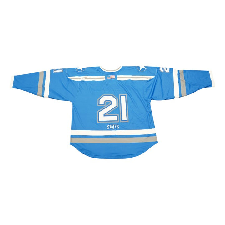 U.S. Air Force Academy 2025 Game Issued Blue States #21 Hockey Jersey Sz L