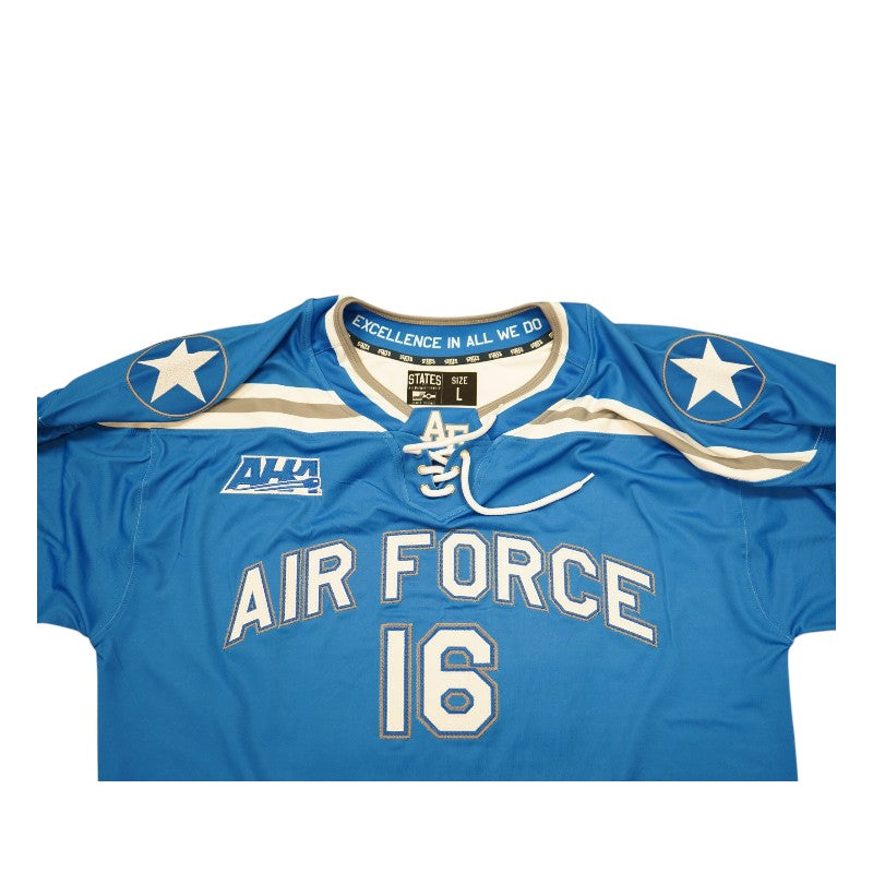 U.S. Air Force Academy 2025 Game Issued Blue States #16 Hockey Jersey Sz L