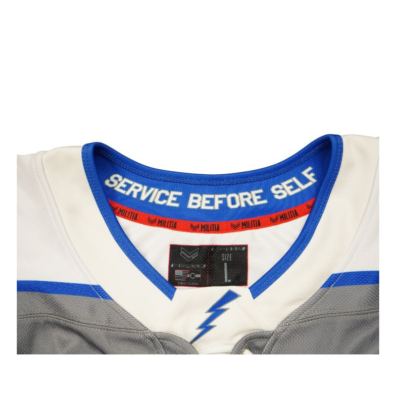 U.S. Air Force Academy 2025 Game Issued Grey Lighting #47 Hockey Jersey Sz L