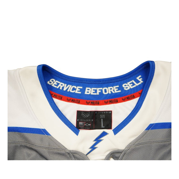 U.S. Air Force Academy 2025 Game Issued Grey Lighting #47 Hockey Jersey Sz L