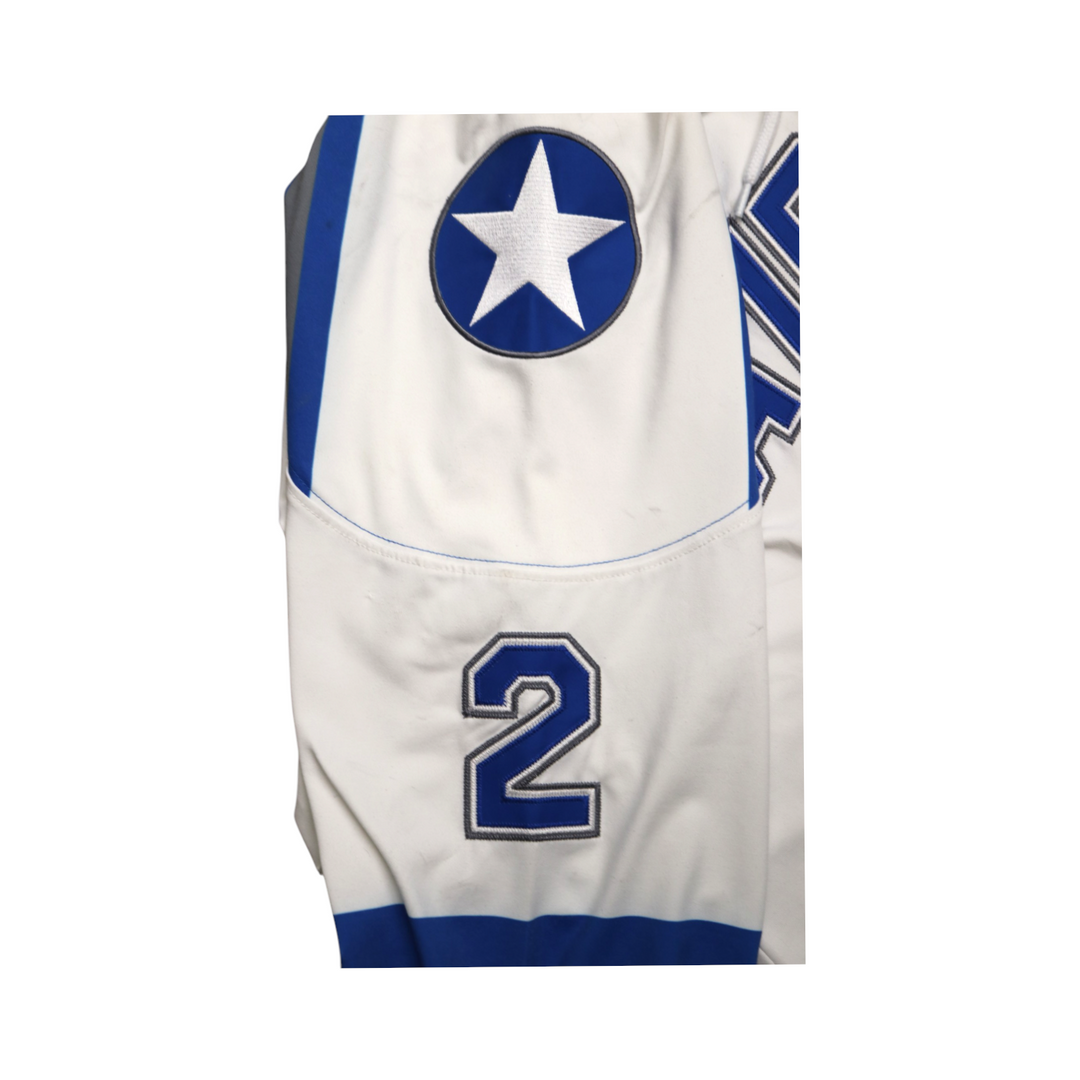 U.S. Air Force Academy Game Used #2 White AIR FORCE Home Hockey Jersey Size XL