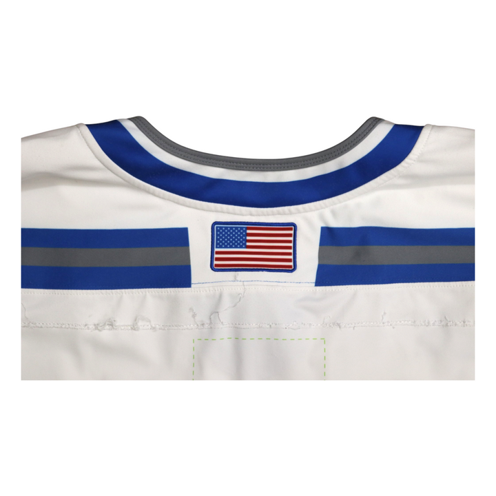 U.S. Air Force Academy Game Used #2 White AIR FORCE Home Hockey Jersey Size XL