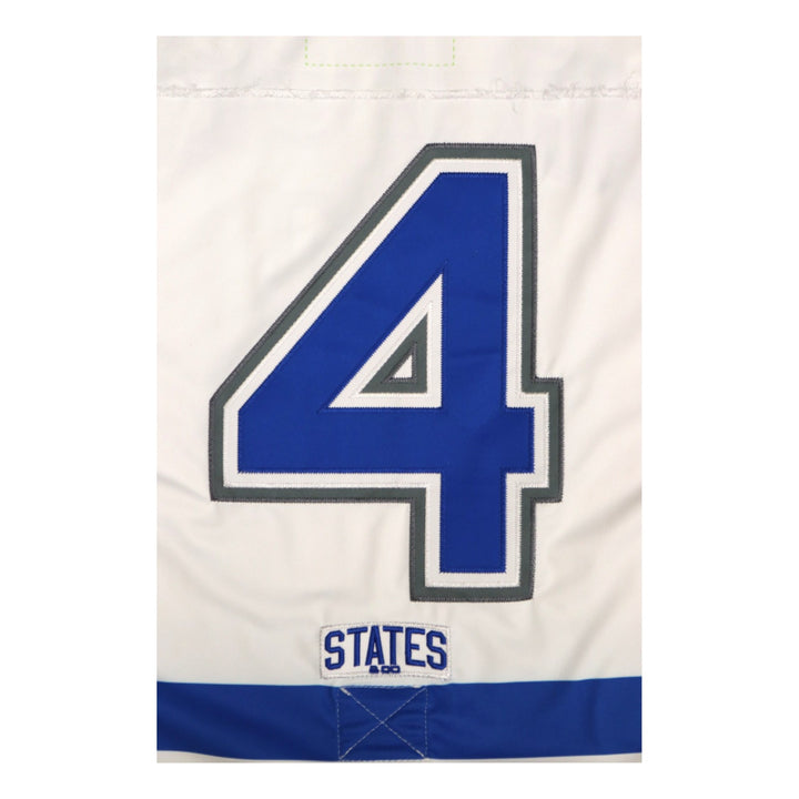 U.S. Air Force Academy Game Used #4 White AIR FORCE Home Hockey Jersey Size M