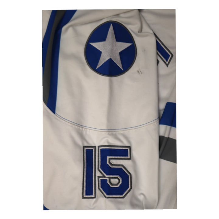 U.S. Air Force Academy Game Used #15 White AIR FORCE Home Hockey Jersey Size XL