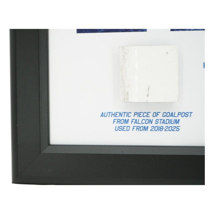US Air Force Academy Authentic Turf and Goalpost from Falcon Stadium Framed Collage USAF/CX COA