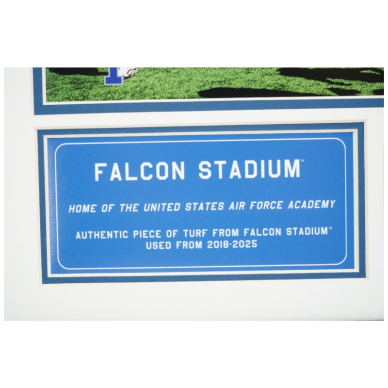 US Air Force Academy Framed Collage with Authentic Piece of Falcon Stadium Turf USAF/CX COA