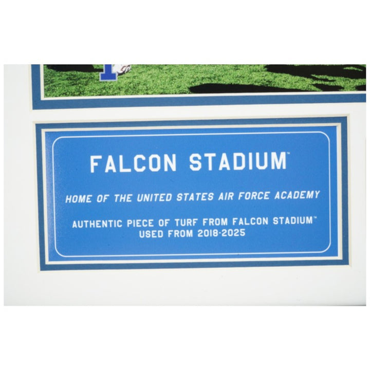 US Air Force Academy Framed Collage with Authentic Piece of Falcon Stadium Turf USAF/CX COA