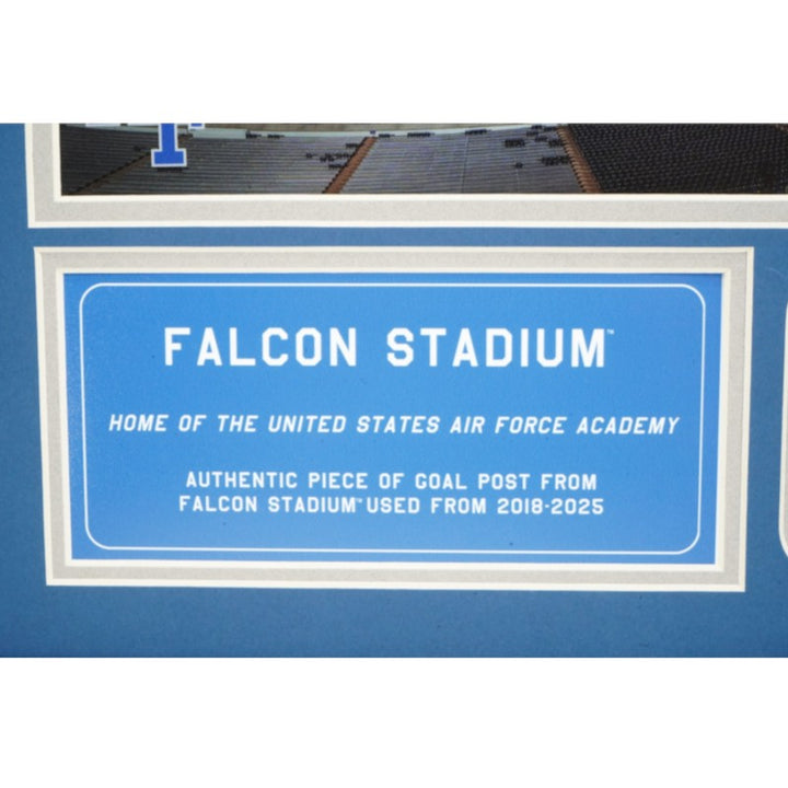 US Air Force Academy Framed Collage with Authentic Piece of Falcon Stadium Goalpost USAF/CX COA
