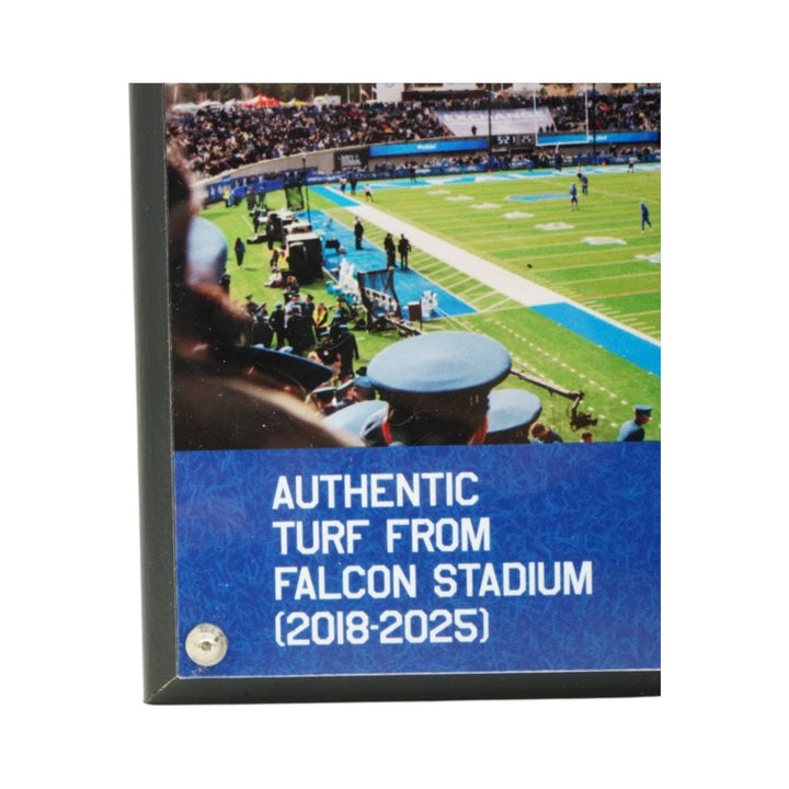 US Air Force Academy Authentic Piece of Falcon Stadium Turf Plaque USAF/CX COA