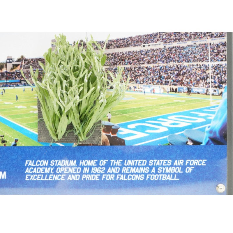 US Air Force Academy Authentic Piece of Falcon Stadium Turf Plaque USAF/CX COA
