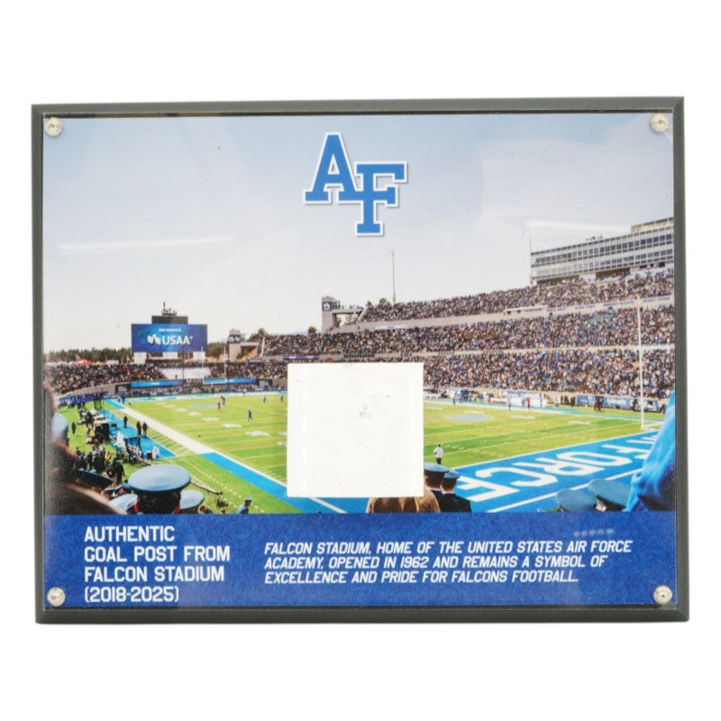 US Air Force Academy Authentic Piece of Falcon Stadium Goalpost Plaque USAF/CX COA