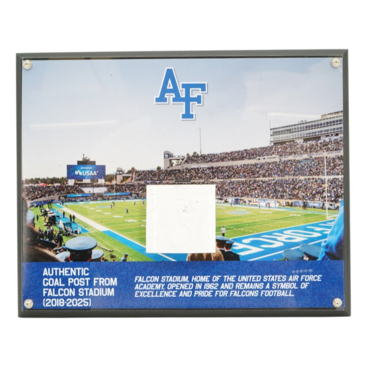 US Air Force Academy Authentic Piece of Falcon Stadium Goalpost Plaque USAF/CX COA