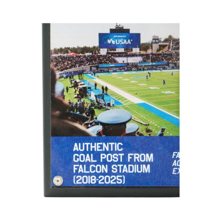 US Air Force Academy Authentic Piece of Falcon Stadium Goalpost Plaque USAF/CX COA