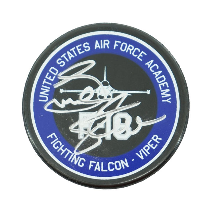 Frank Serratore U.S. Air Force Academy 2025 Game Issued F16 555th Squadron Hockey Puck