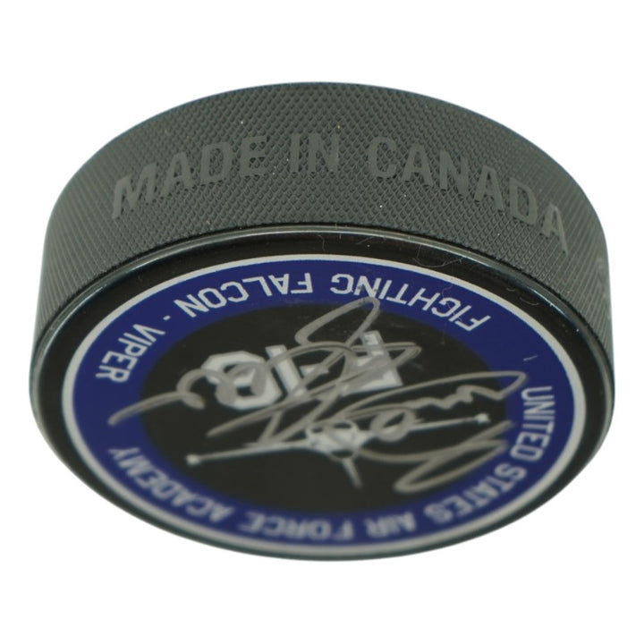 Frank Serratore U.S. Air Force Academy 2025 Game Issued F16 555th Squadron Hockey Puck