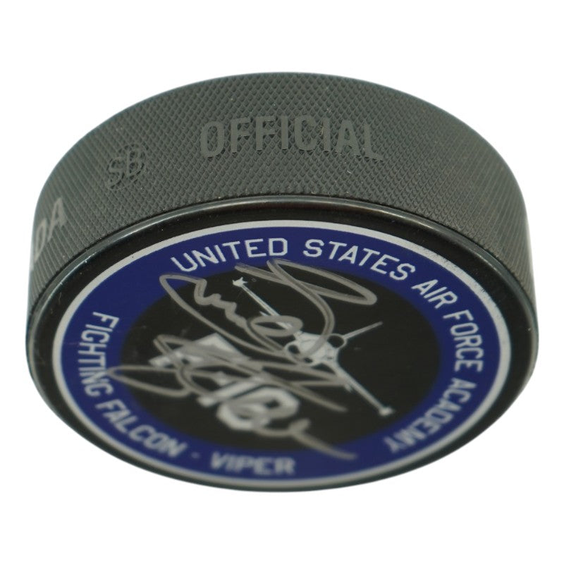 Frank Serratore U.S. Air Force Academy 2025 Game Issued F16 555th Squadron Hockey Puck