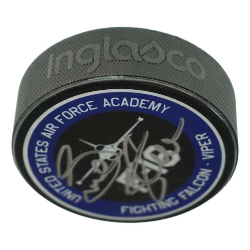 Frank Serratore U.S. Air Force Academy 2025 Game Issued F16 555th Squadron Hockey Puck