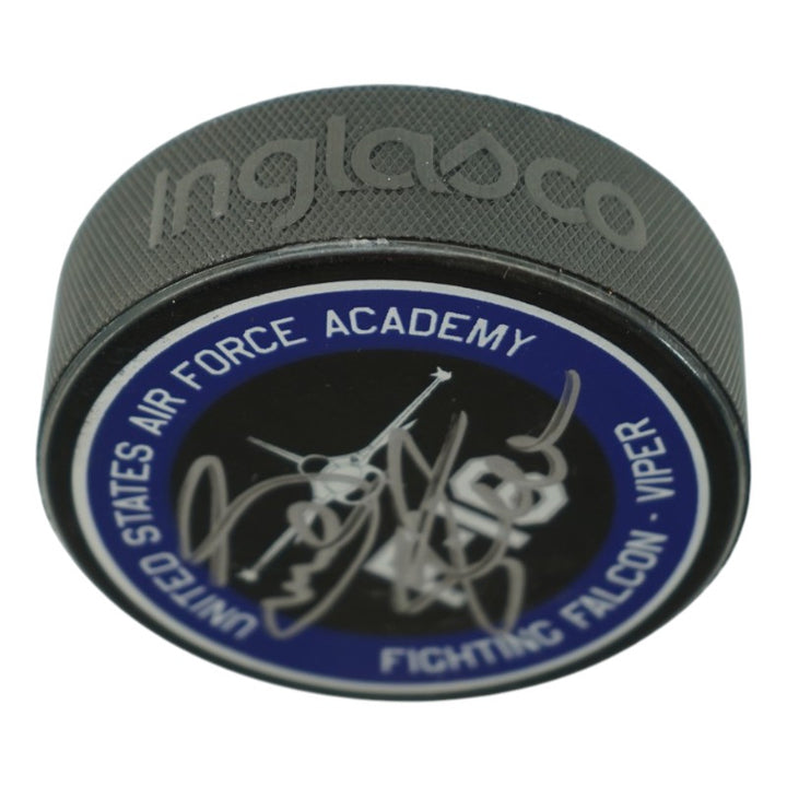 Frank Serratore U.S. Air Force Academy 2025 Game Issued F16 555th Squadron Hockey Puck