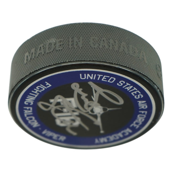 Frank Serratore U.S. Air Force Academy 2025 Game Issued F16 Red Eye Hockey Puck