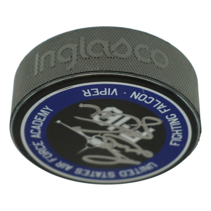 Frank Serratore U.S. Air Force Academy 2025 Game Issued F16 Red Eye Hockey Puck