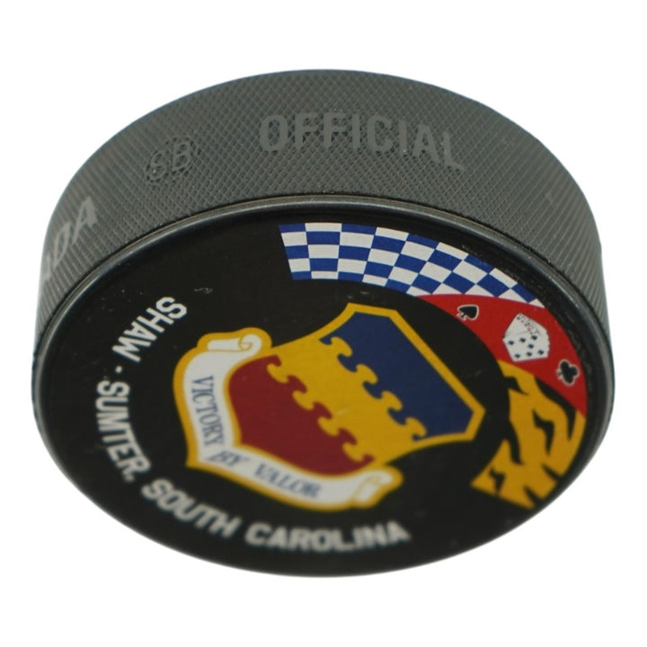 Frank Serratore U.S. Air Force Academy 2025 Game Issued F16 Victory By Valor Hockey Puck