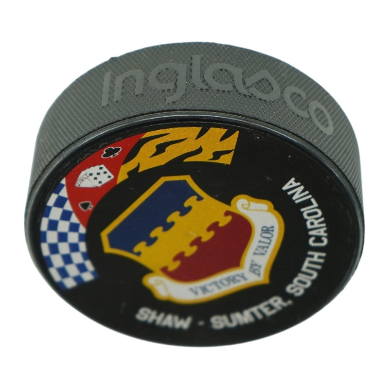 Frank Serratore U.S. Air Force Academy 2025 Game Issued F16 Victory By Valor Hockey Puck
