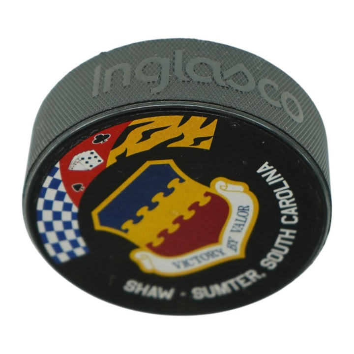 Frank Serratore U.S. Air Force Academy 2025 Game Issued F16 Victory By Valor Hockey Puck