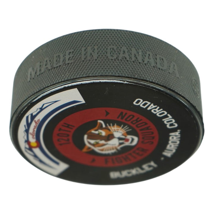 Frank Serratore U.S. Air Force Academy 2025 Game Issued F16 120th Squadron Hockey Puck
