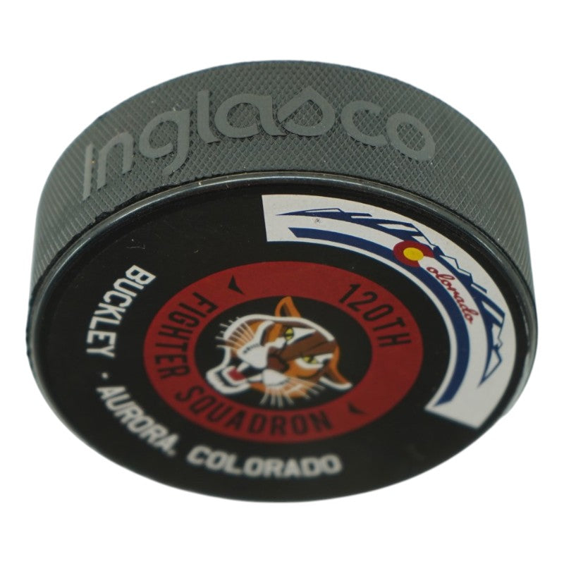 Frank Serratore U.S. Air Force Academy 2025 Game Issued F16 120th Squadron Hockey Puck