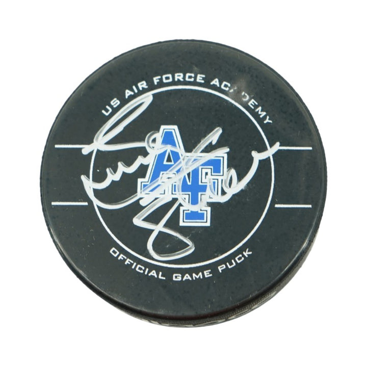 Frank Serratore U.S. Air Force Academy Autographed Official Game Puck Air Force CX LOA
