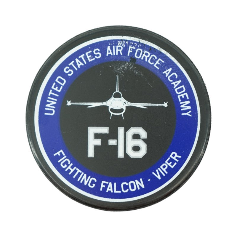 U.S. Air Force Academy 2025 Game Used F16 555th Squadron Hockey Puck