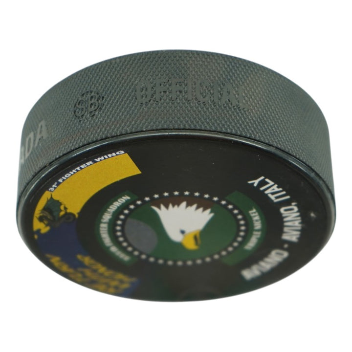 U.S. Air Force Academy 2025 Game Used F16 555th Squadron Hockey Puck