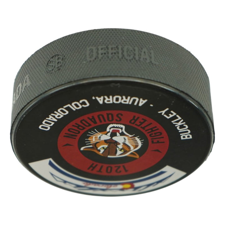 U.S. Air Force Academy 2025 Game Issued F16 120th Squadron Hockey Puck