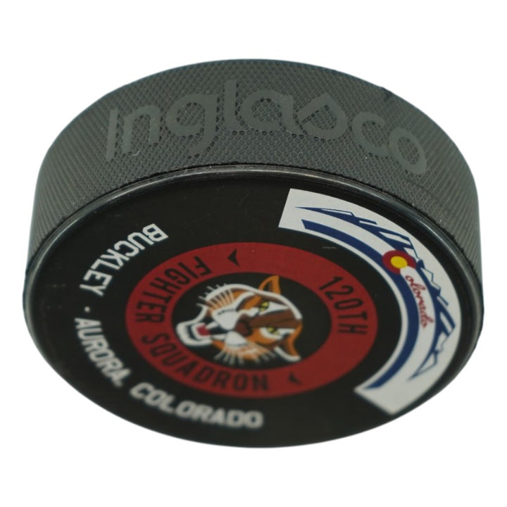 U.S. Air Force Academy 2025 Game Issued F16 120th Squadron Hockey Puck