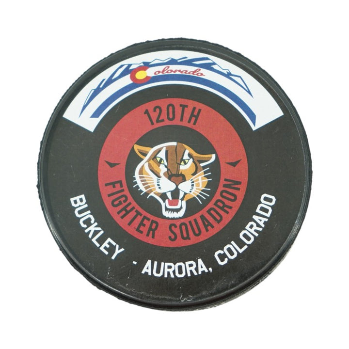 U.S. Air Force Academy 2025 Game Issued F16 120th Squadron Hockey Puck