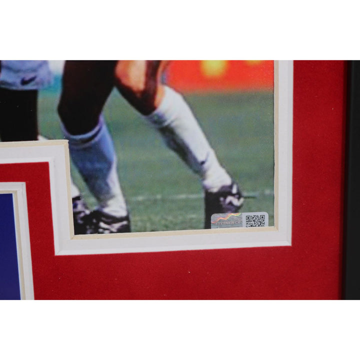 1999 US Women's World Cup Champions 8 Signature Autographed Signed Framed 12"x21" Celebration Photo (CX Auth)