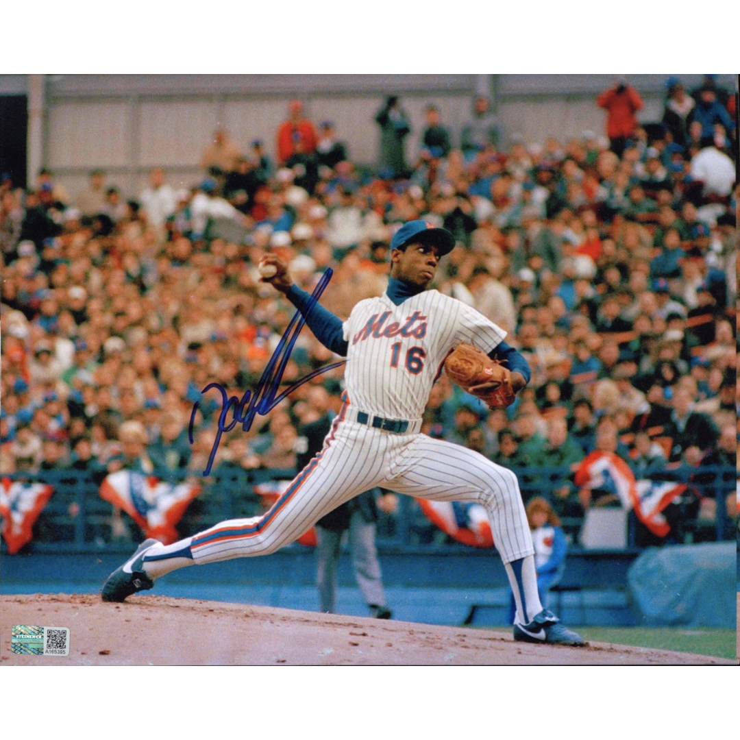 Dwight Gooden New York Mets Autographed 1985 Opening Day 8x10 Photograph (CX Auth)