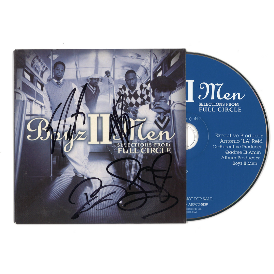 Boyz II Men Autographed 2002 Selections from Full Circle CD Sleeve & CD