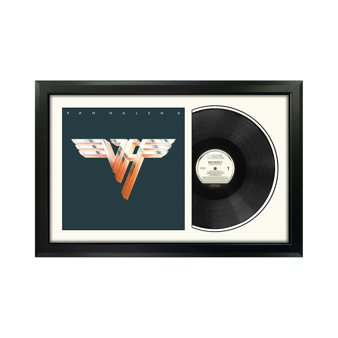 Van Halen Van Halen II Genuine Vinyl Record & Cover Professionally Framed Wall Display with a White Mat