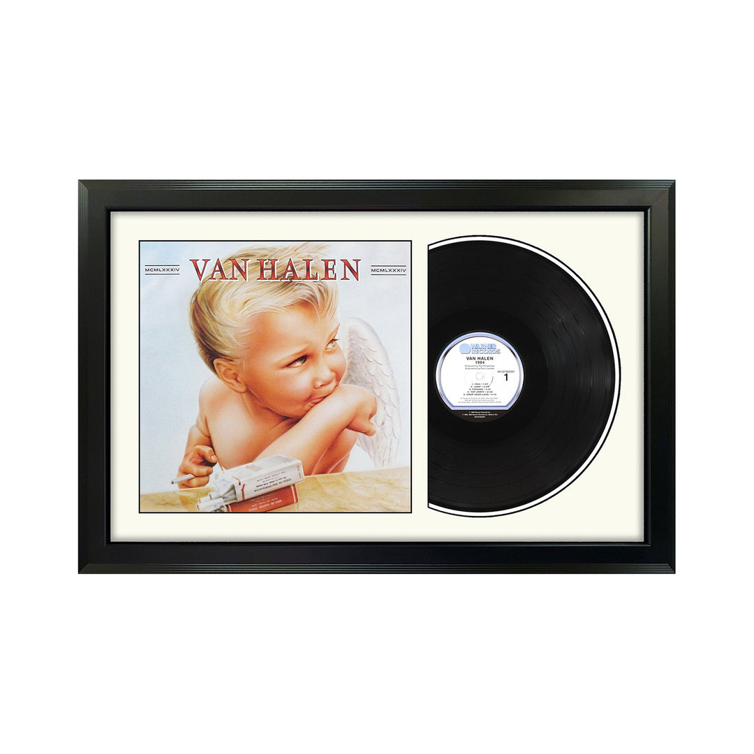 Van Halen 1984 Vinyl Record & Cover Professionally Framed 17.5x 26.5� Display With A White Mat