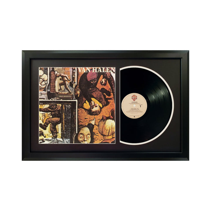 Van Halen Fair Warning Vinyl Record & Cover Professionally Framed 17.5 x 26.5 Wall Display with a Black Mat