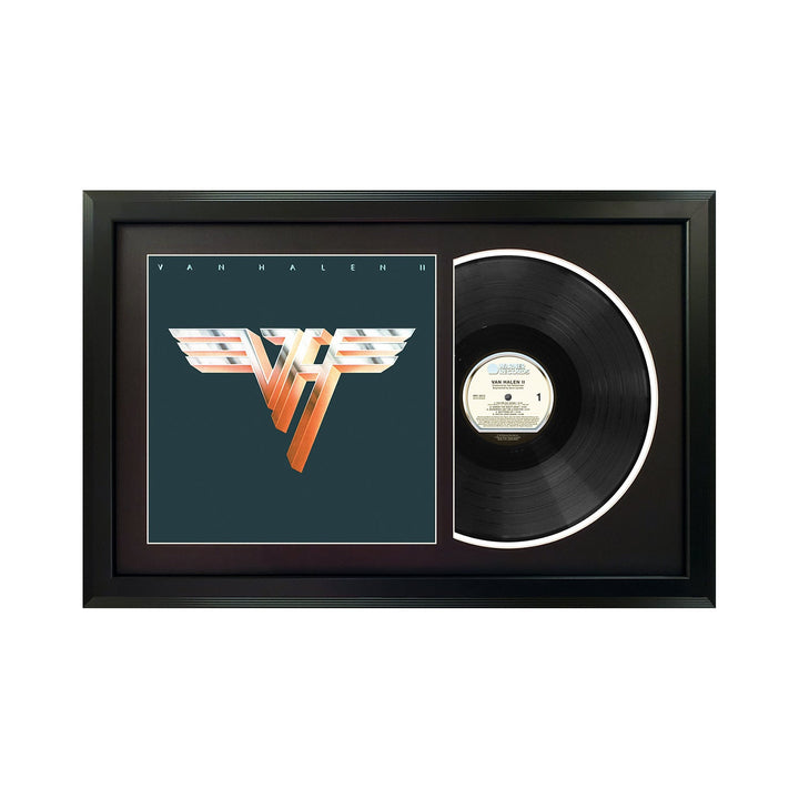 Van Halen Van Halen II Genuine Vinyl Record & Cover Professionally Framed Wall Display with a Black Mat