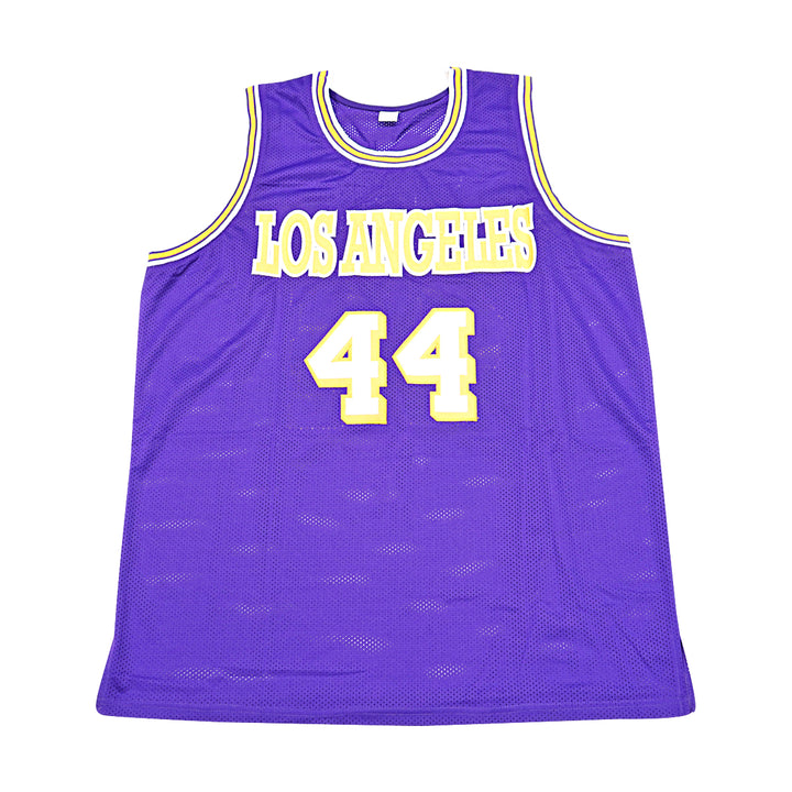 Jerry West Los Angeles Lakers Autographed Purple Custom Jersey JSA COA