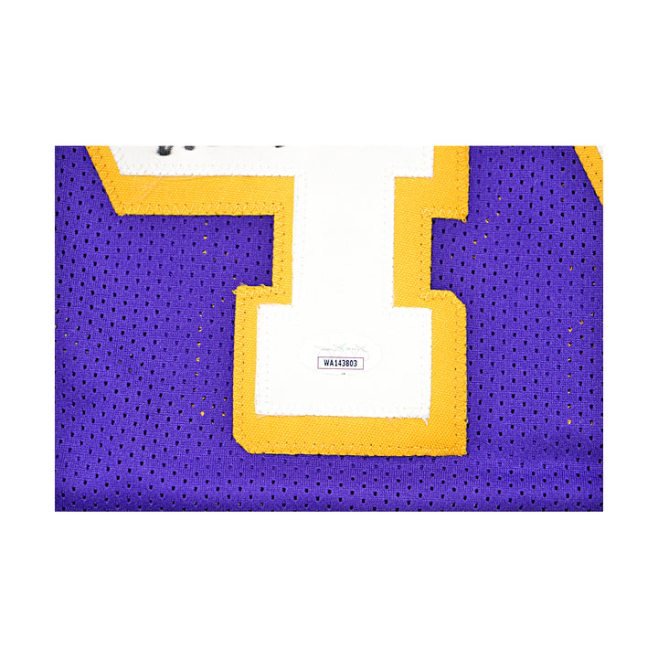 Jerry West Los Angeles Lakers Autographed Purple Custom Jersey JSA COA