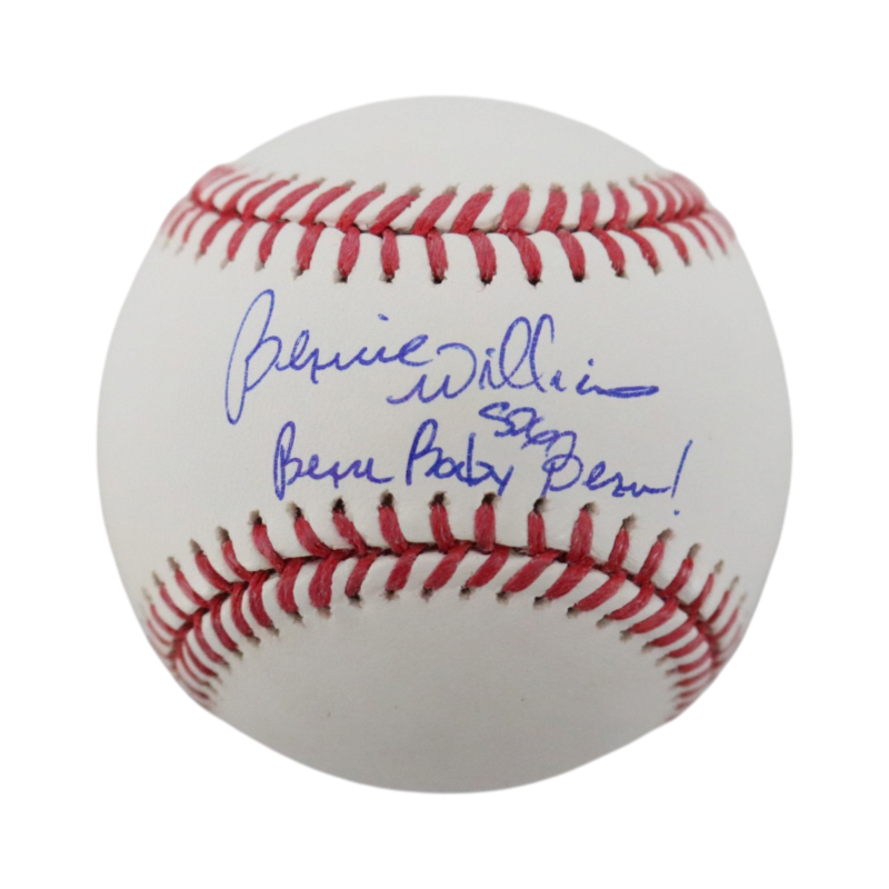 Bernie Williams New York Yankees Autographed Inscribed Bern Baby Bern MLB Baseball CX Auth